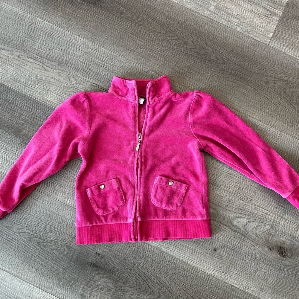 4/20$ toddler hot pink zip up sweatshirt size 4T